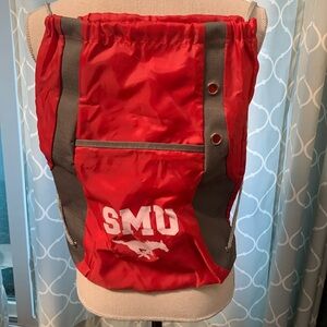 SMU college drawstring backpack